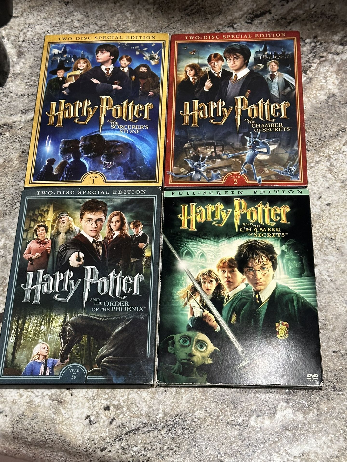 Harry Potter 4 different DVD Sets.