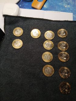 Monedas  mexicanas de 20 pesos 10.00 dlls cada una