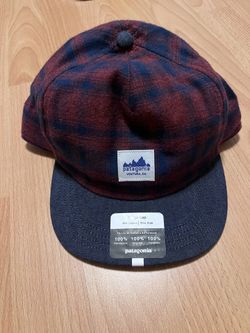 Patagonia Range flat brim cap hat, Sequoia Plaid Red, (33575) NEW