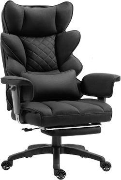 Dowinx Big and Tall Office Chair with Pocket Spring Cushion,High Back Computer Gaming Chairs with