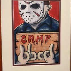 CUSTOM MATTED JASON VOORHEES FRAME HORROR