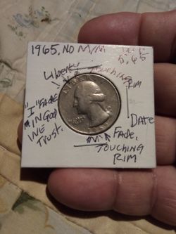 🇺🇸 "G.W. Quarter."(1965=No M. M.) Wt:5.65 ( W./ Errors )