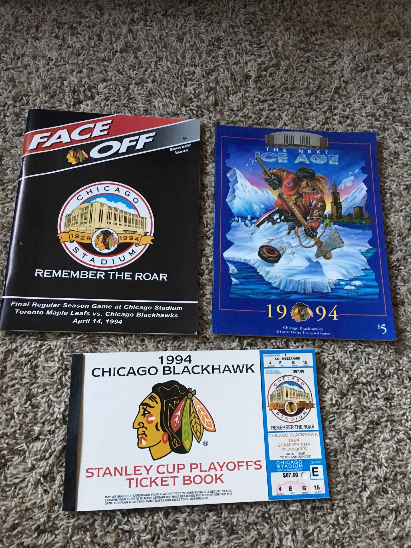 Blackhawks Stanley Cup playoffs ticket book & programs stadium and united center