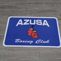 Azusa BOXING CLUB ALUMINUM REFLECTIVE STREET SIGN 