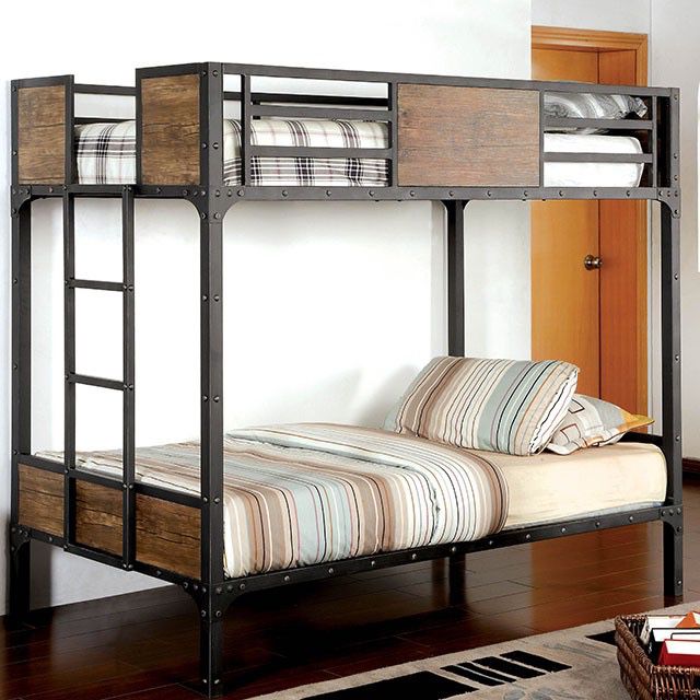 Twin/Twin Metal bunk Bed @Elegant Furniture