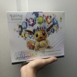 Prismatic evolution ETB Pokemon center