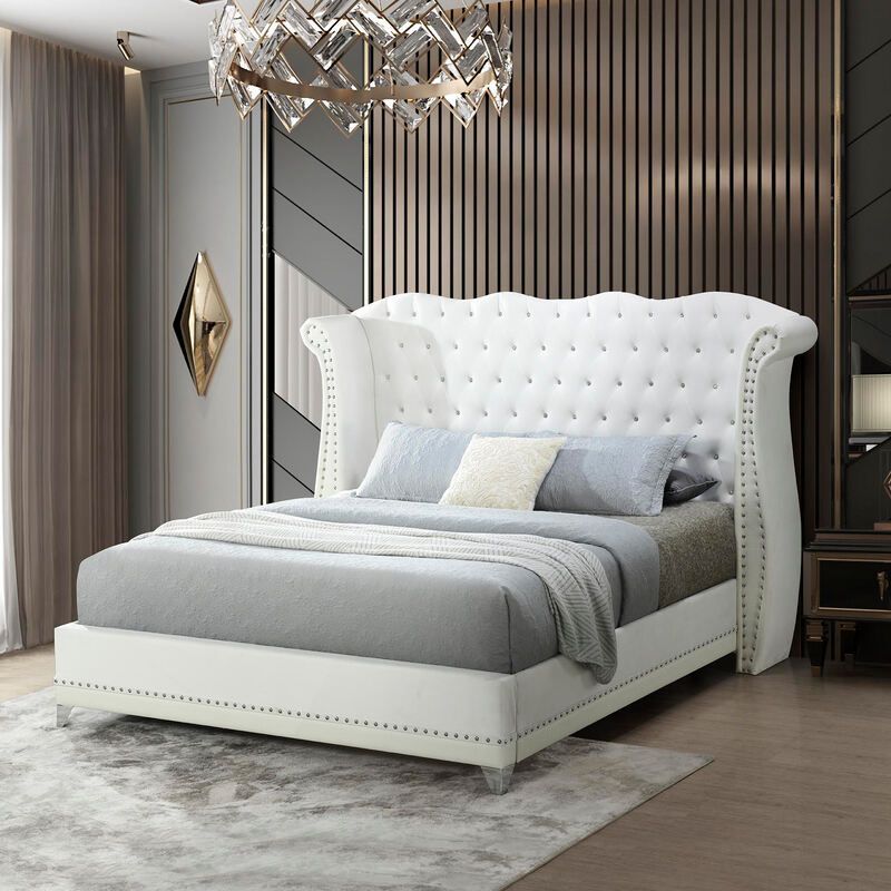 Luxor White Luxor White Queen Platform Bed