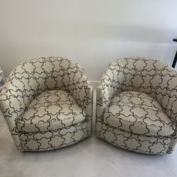 2 Swivel Armchairs