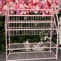 Pink Metal Bookshelf