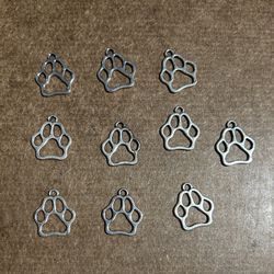 Dog Paw Charms Used For Making Earring/Necklace/Bracelet 