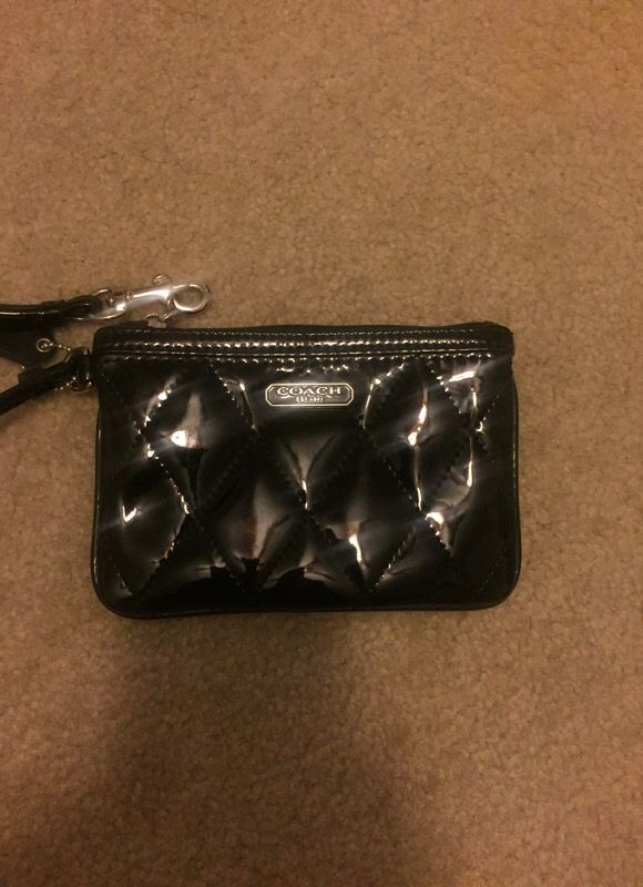 Coach leather wristlet