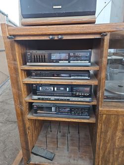 Sterio,speakers,and cabinet