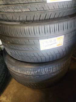 275 35R 22 Pair Of Continental Used Tires 