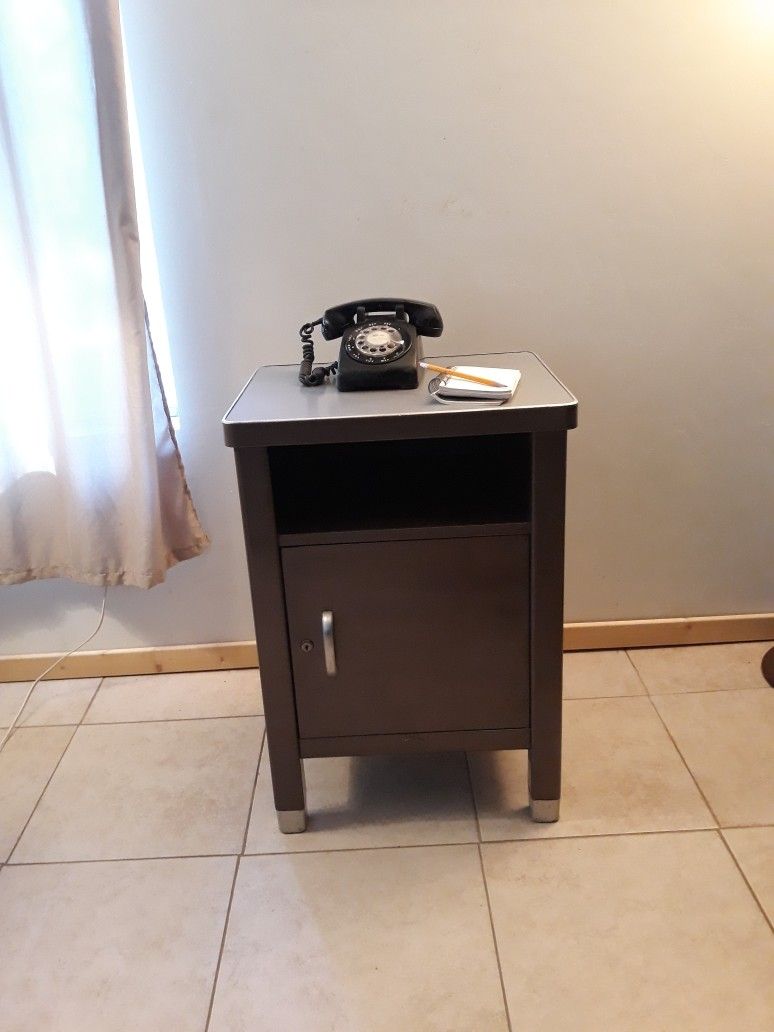 Vintage Art Metal Jamestown NY Cabinet Table