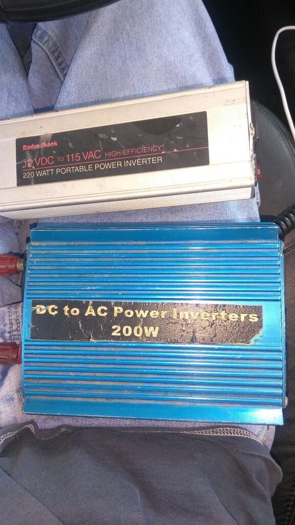 Radio shack 12 V . Power inverter .115V/ 220W continuous,
