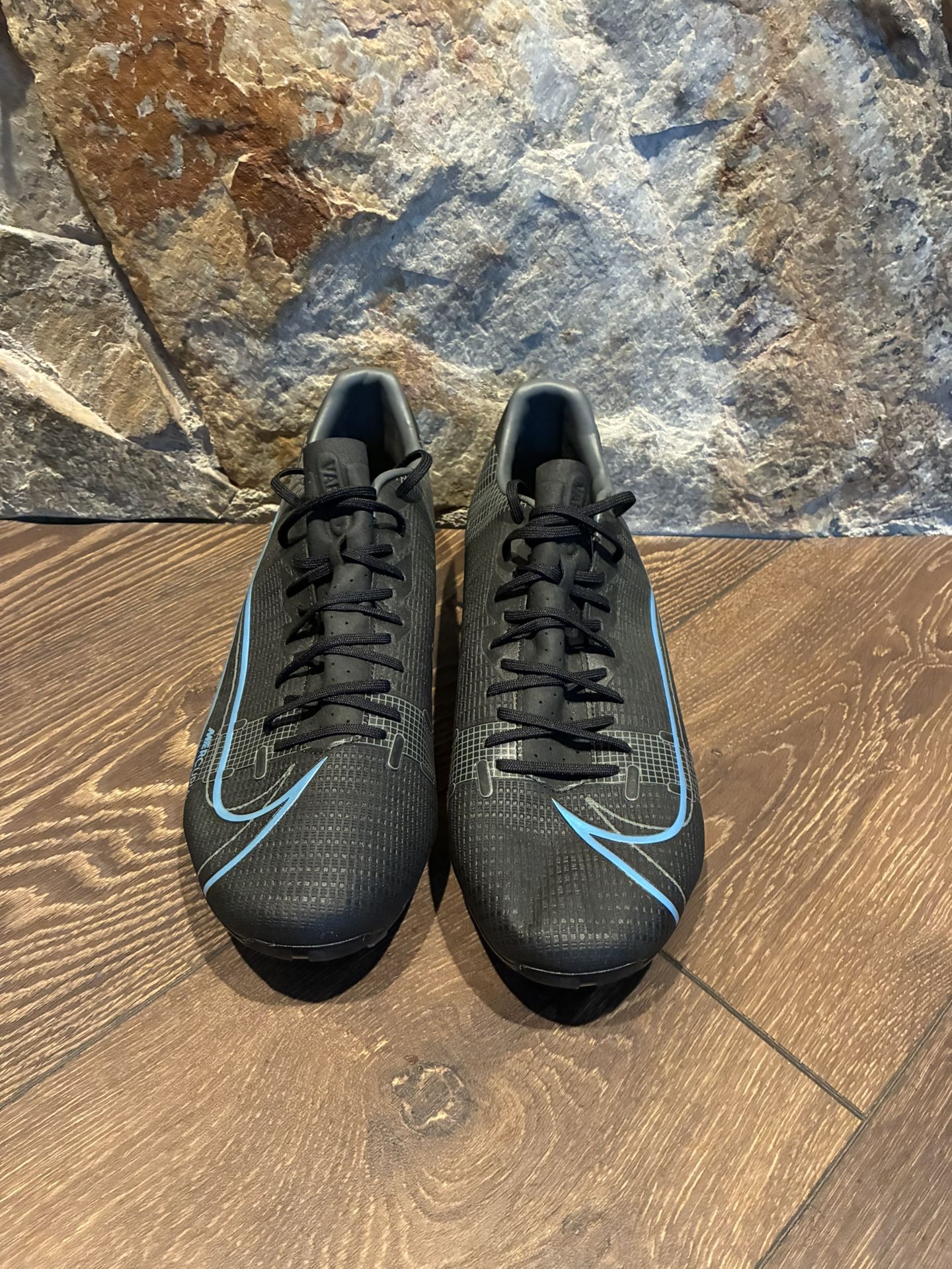 Nike Vapor 14 Academy FG/MG Blue Black Soccer Cleats Men Size 13 CU5691 004