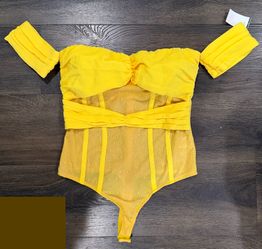 NWT yellow corset