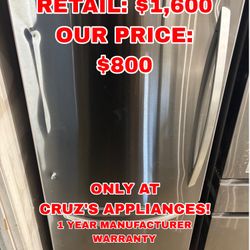 DENTED LG 26 cu. ft. Bottom Freezer Refrigerator