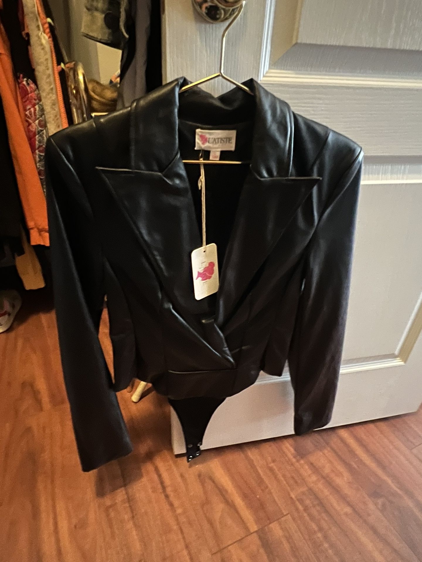 Black Faux Leather