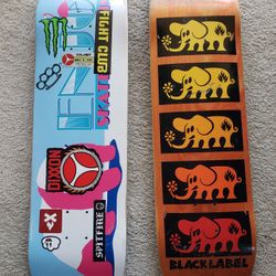 Enjoy And Black Label Skateboard Decks.