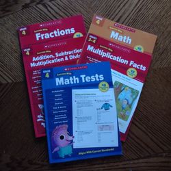 Scholastic grade 4 Math teaching books 