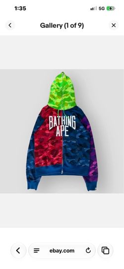 BAPE NYC LOGO HOODIE SIZE MEDIUM