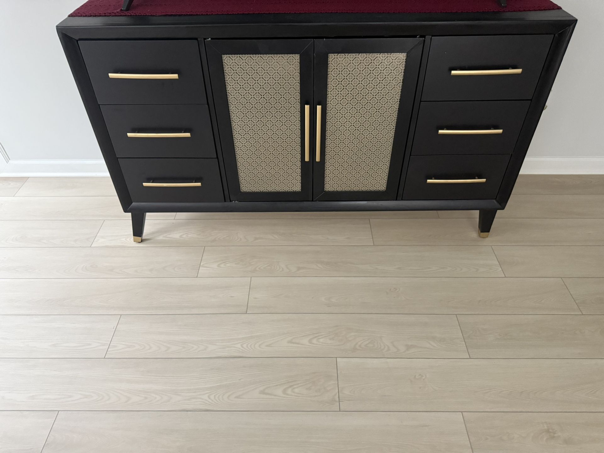 Black and Gold Cabinet/TV Stand