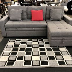 New Beautiful Sectional Sleeper With Storage 