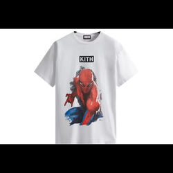 🔥 Kith x Marvel Spider-Man Action Vintage Tee – White | Size S | Brand New Never Worn!