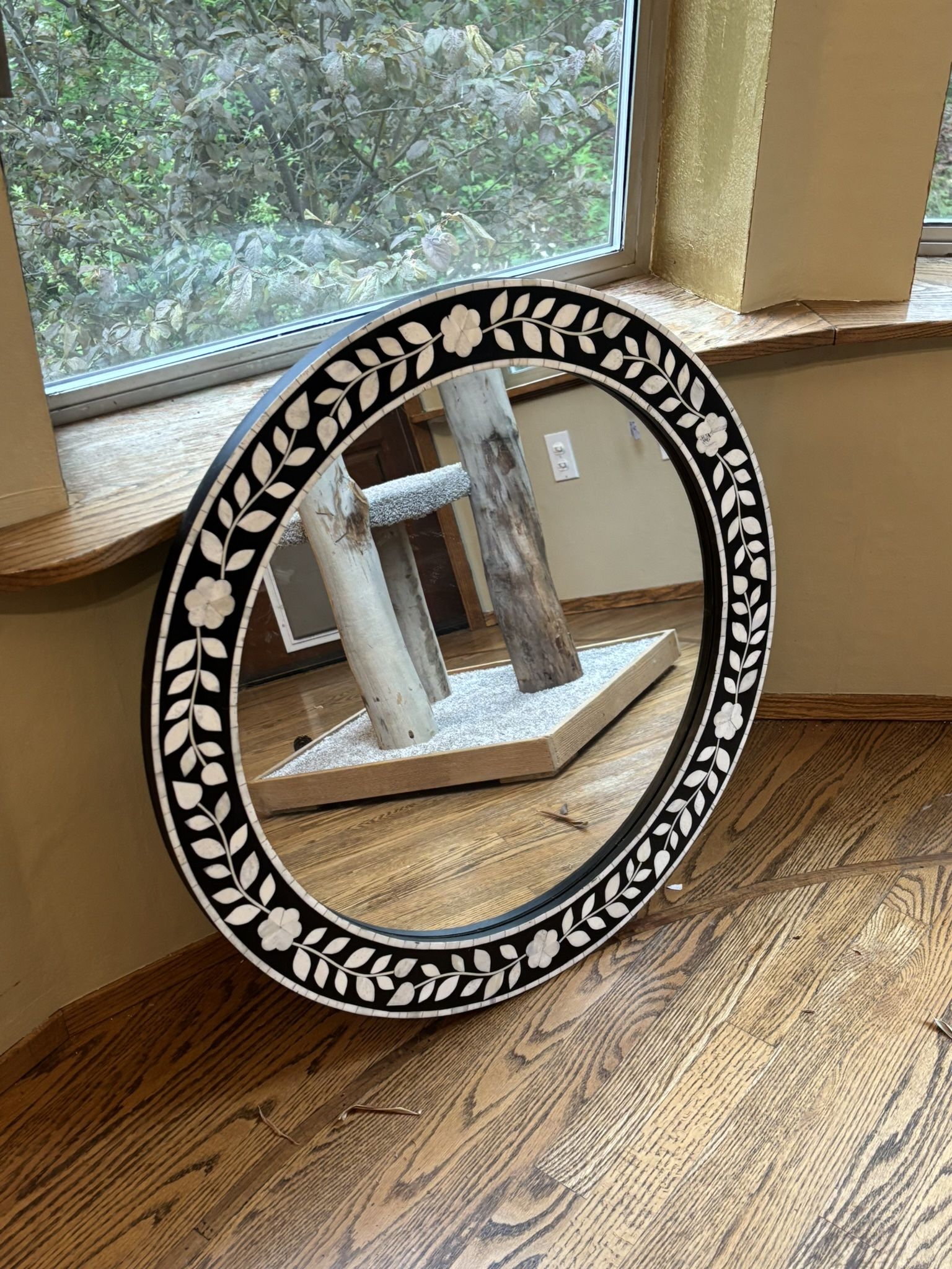 Black and White bordered Mirror 