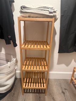 4-Tier Bamboo Storage Shelf / Bathroom Rack