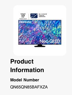Samsung 65” QN85B Neo QLED TV – FOR PARTS