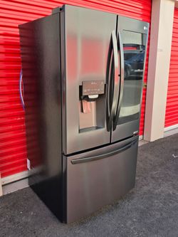 NICE LG BLACK ⚫️ STAINLESS STEEL FRIDGE