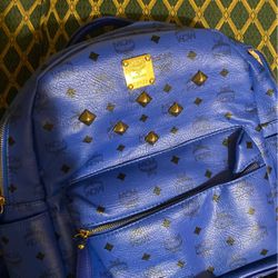 Mcm Blue Backpack