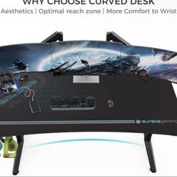Eureka Ergonomic 60" Gaming Desk With Full Mouse Pad
