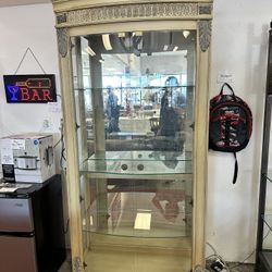 3 Grey Metal/Glass Display Shelf’s