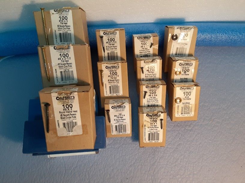 Hardware Fasteners, screws, & washers