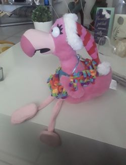 Christmas Singing Dancing Flamingo by Gemmy 