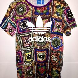 Adidas Originals Crochita Tee Purple T-Shirt Collaboration Popula Women Small