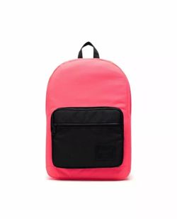 Herschel Supply Co. Pop Quiz Backpack, 15 in Laptop Slot Bookbag Neon Pink/Black