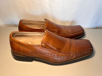 Stacy Adams Men’s Brown Leather Slip-On Dress Shoes Size 9