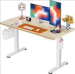 Standing Desk - Ergear Height Adjustable Electric Standing Desk, 48x24 Inches Sit Stand up Memory Computer Home Office Desk (Natural),(EGESD5N)