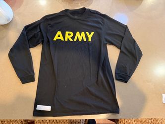 Army Long Sleeve Black PT Shirt