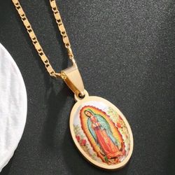 1pc Virgin Mary Necklace & Pendant, Tote Bag, Gun Holster, Purse , Wallet, Will Meet In The I.E And San Bernardino Areas. Virgen de Guadalupe