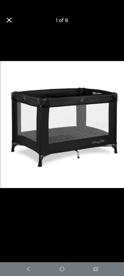 Dream On Me Nest Portable Play Yard With Carry Bag And Shoulder Strap, black