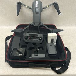DJI Mavic pro drone set with controller charger three battery extra blades in case