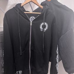 Chrome hearts zipup horseshoe floral size small