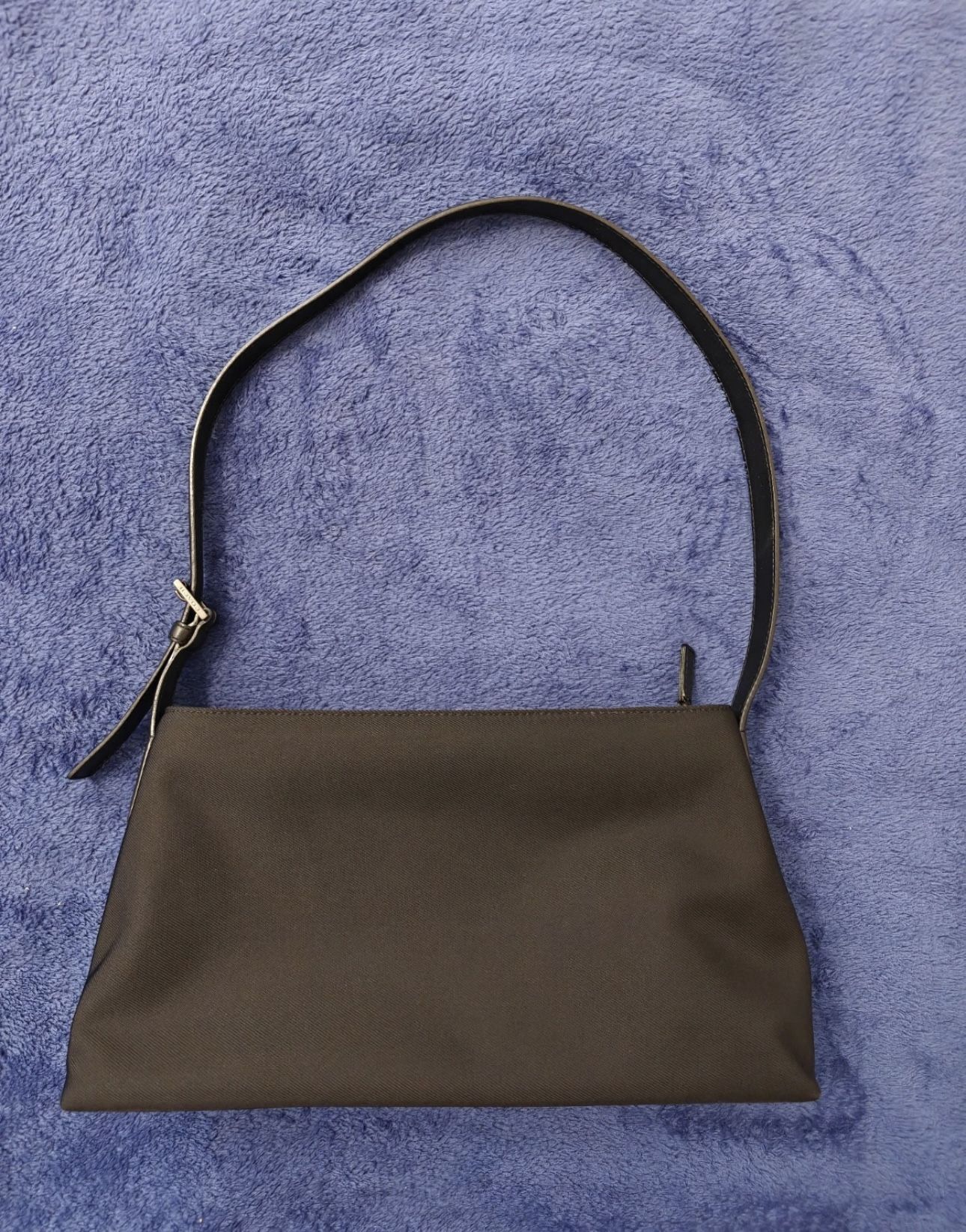 Vintage Coach Black Fabric And Leather Shoulder Bag Purse No H9J-7406
