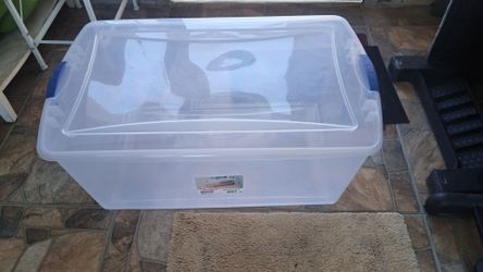 Large 105 qt plastic storage container