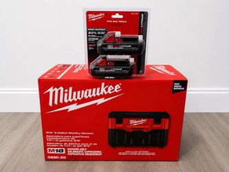 Milwaukee Wet Dry Vacuum with 2 batteries